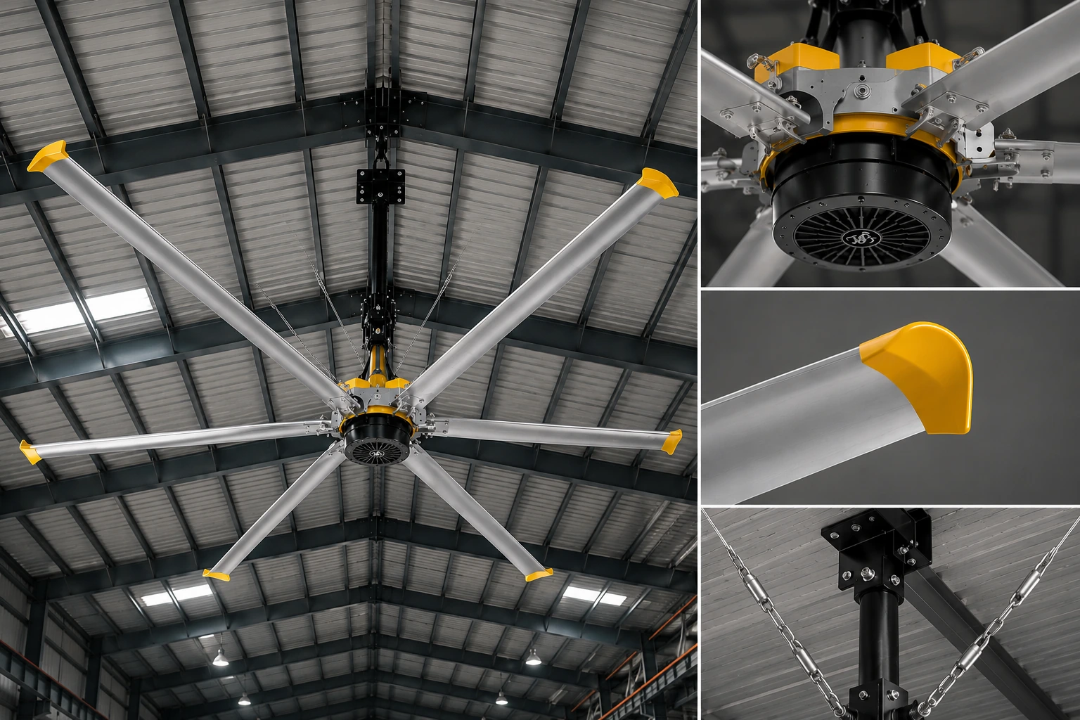 Quạt trần công nghiệp HVLS Winston 6.2m